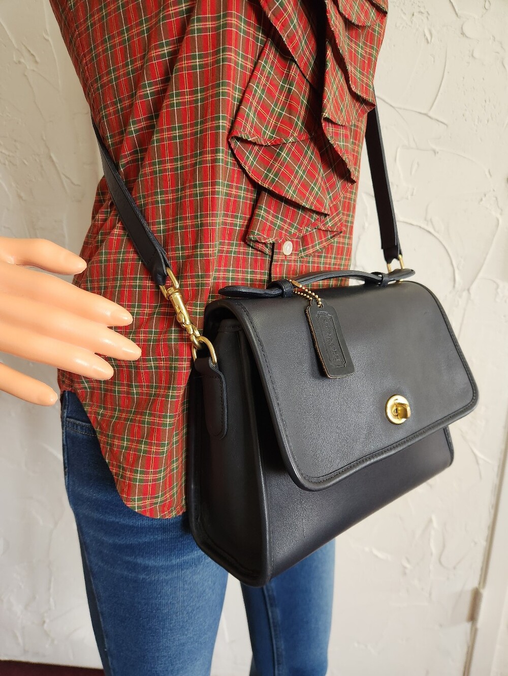Coach Court Bag, Navy Blue No. 9870, Archival Vintage, Pre-1994 - Picture 6 of 15